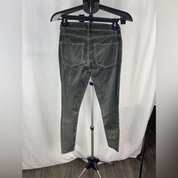 FRAME Le Mini Boot Ribbed Pine Green Velvet Pants Size 23 NWT - Picture 11 of 15